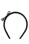 Ferragamo Cerchietto In Pelle Nera  Donna
