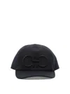 Ferragamo Brimmed Hats With Curved Brim In Black