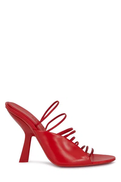 Ferragamo Ladies Red Leather Altaire Ultra Fine Strap Sandals