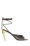 Ferragamo Dark Brown Leather Atena Sandals