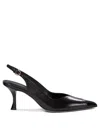 Ferragamo Egna 70 Leather Slingback Pumps In Black