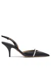 Ferragamo Gylla 70 Leather Slingback Pumps In Black