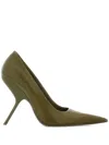 Ferragamo Eva Leather Pumps In New Olive