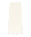 Shop Ferragamo Salvatore  High-waist Straight Hem Maxi Skirt In White