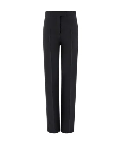 Ferragamo Salvatore  High Waist Tailored Trousers In Black