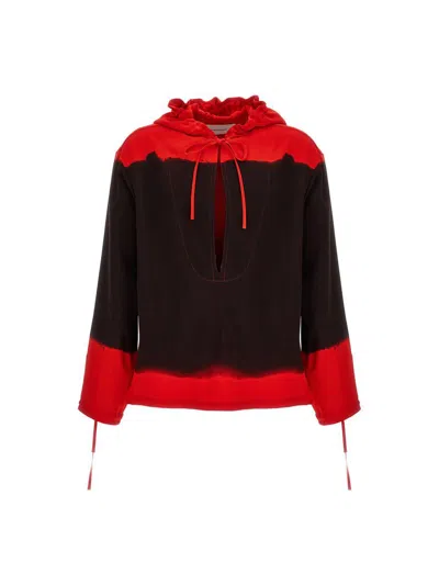 FERRAGAMO SALVATORE FERRAGAMO HOODED BLOUSE FELL OFF