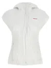 Ferragamo Hooded Vest Sleeveless Elastic Waistband