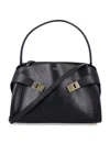 Ferragamo Hug Soft Bicolor Shoulder Bag In Calfskin In Black