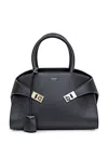 Ferragamo Hug Black Small Top Handle Bag In Black