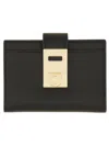 Ferragamo "fold-over Embrace" Card Holder In Black