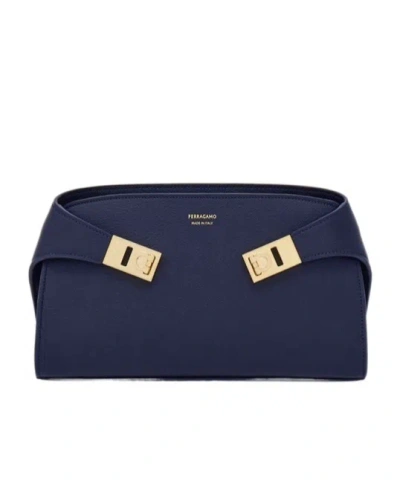 Ferragamo Salvatore  Hug Crossbody Bag In Blue