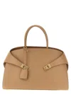 Ferragamo Tote Bag Hug Small In Beige