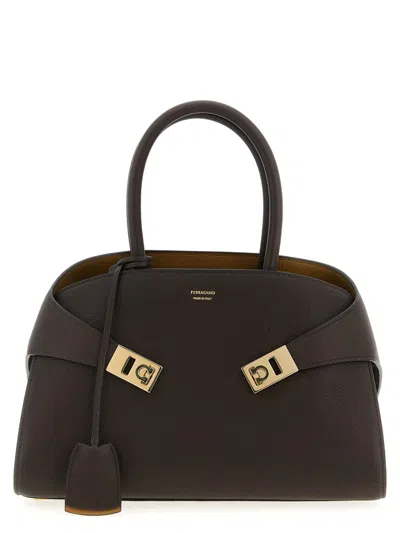 Ferragamo Salvatore  'hug (m)' Handbag In Brown