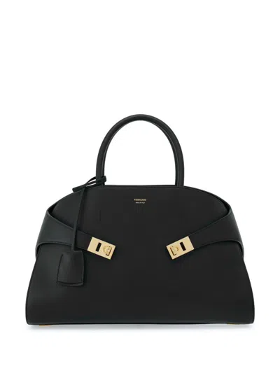 Ferragamo Salvatore  Hug Medium Leather Tote Bag
