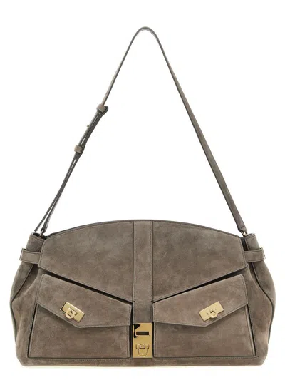 FERRAGAMO SALVATORE FERRAGAMO 'HUG MULTIPOCKET (L)' CROSSBODY BAG