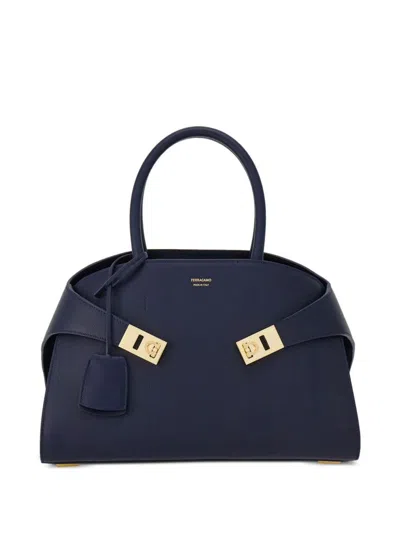 Ferragamo Salvatore  Hug Small Leahter Tote Bag