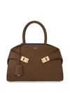 Ferragamo Women Hug Small Leahter Tote Bag In Pink