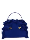 Ferragamo Blue Hug Soft Shoulder Bag In Blue