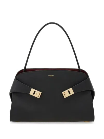 FERRAGAMO SALVATORE FERRAGAMO HUG SOFT MEDIUM BICOLOR SHOULDER BAGS