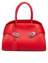 Ferragamo Hug Small Leather Top Handle Bag In Red