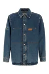 Ferragamo Pocketed Denim Jacket With Stitching And Sleeves