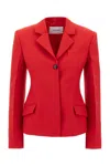 Ferragamo Wool Blazer With Chest Pocket And Structured Shoulders In 005