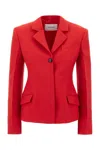Ferragamo Wool Blazer With Chest Pocket And Structured Shoulders In 005