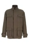 Ferragamo Cotton Jacket In Brown
