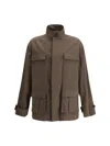 Ferragamo Cotton Jacket In Brown