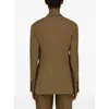 Ferragamo Double Wool And Cashmere Peacoat In Multicolor