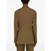 Ferragamo Double Wool And Cashmere Peacoat In Multicolor