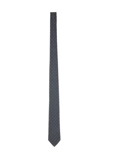 FERRAGAMO SALVATORE FERRAGAMO JACQUARD "GANCINI" TIE