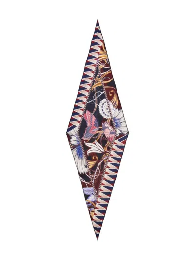 FERRAGAMO SALVATORE FERRAGAMO JADE PRINT WOOL BANDEAU ACCESSORIES