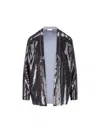 Ferragamo Sequin-embellished Jacket In Gray