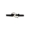 Ferragamo Double Gancini Braided Leather Bracelet
