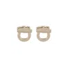 Ferragamo Gancini Logo Cufflinks In Gold