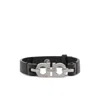Ferragamo Double Gancini Bracelet In Black