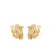 Ferragamo Triple Gancini Earrings Gold-tone Finish In Gold
