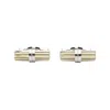Ferragamo Two Tone Cylindrical Cufflinks In Gold