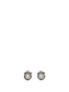 Ferragamo Earrings With Hook And Pearl In Grey