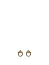 Ferragamo Gold Hook Earrings In Grey