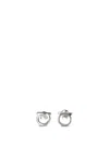 Ferragamo Silver Hook Earrings In Grey