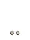 Ferragamo Earrings With Hook And Pearl In Grey