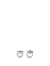 Ferragamo Silver Hook Earrings In Grey