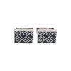 Ferragamo Square Pattern Cufflinks In Black