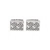 Ferragamo Patterned Square Cufflinks In Metallic