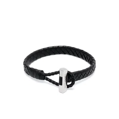 Ferragamo Leather Bracelet In Black