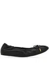 Ferragamo Elasticated Nappa Leather Ballet Flats
