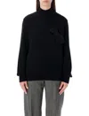 Ferragamo Knit Flower In Black