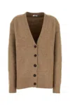 Ferragamo Oversize Wool And Alpaca Cardigan In Brown